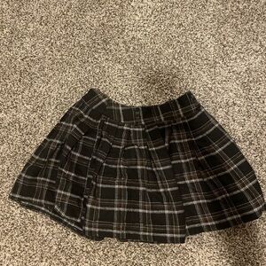 Plaid Black and Gray Women's Skirt